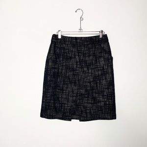 MILLY tweed woven skirt black 4